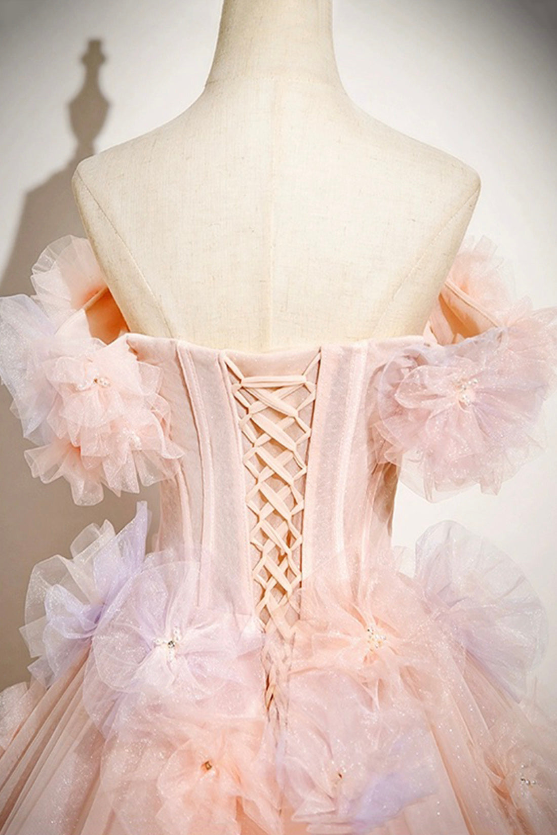 Pink Party Dress Pink Corset Evening Dress Sweet Princess Birthday Party Gown