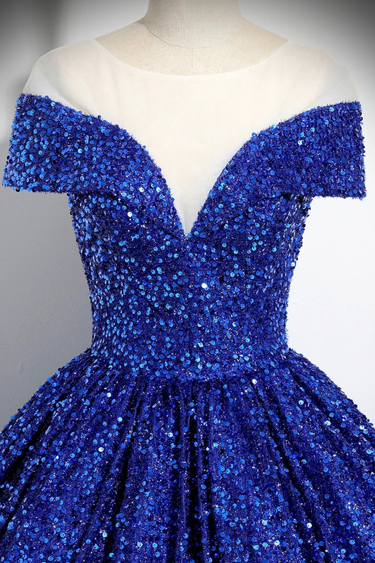 Blue/Red Princess Dress A-Line Sequins Floor Length Occasion Formal Dress